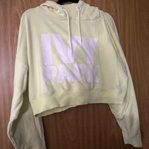 yellow ivy park cropped hoodie